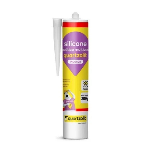 Silicone Acetico 250g Multiuso Cartucho Quartzolit