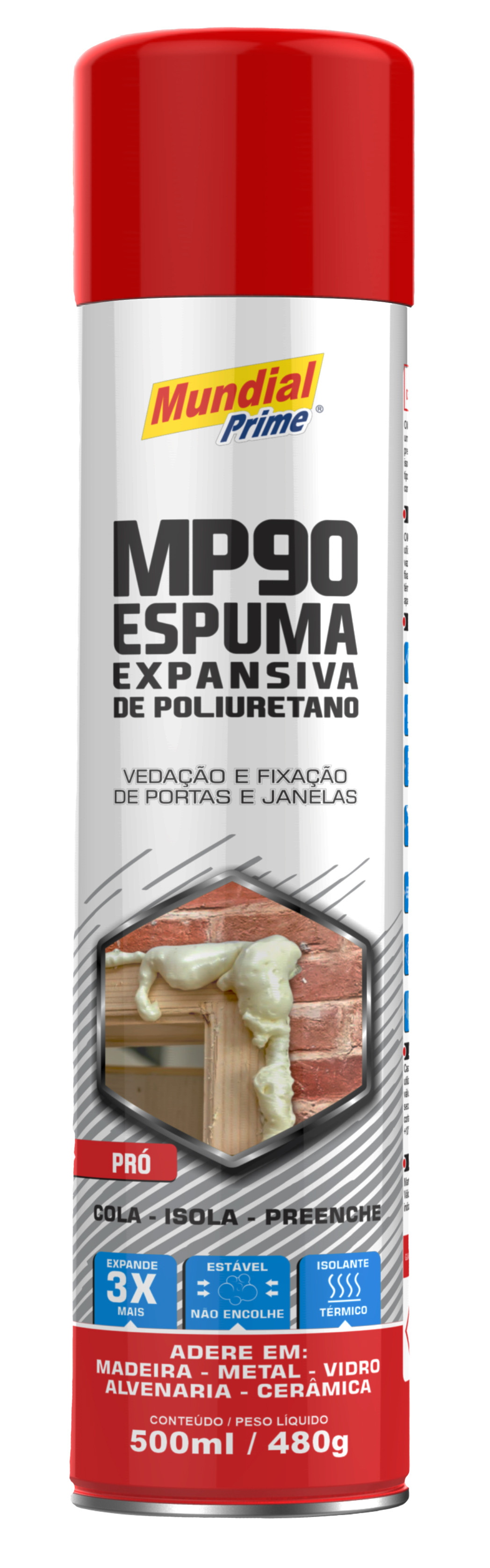 Espuma Poliuretano 500ml/480g Mundial Prime
