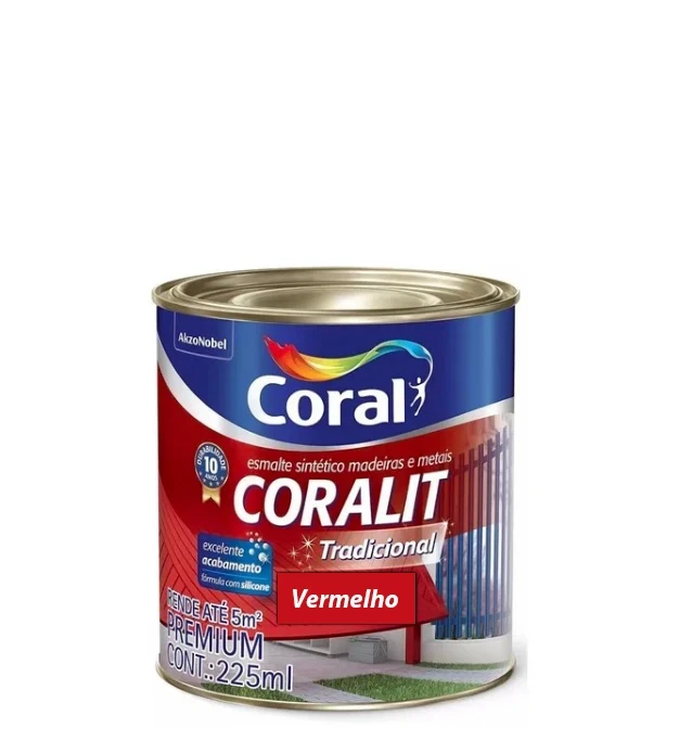 Coral Esm Sint Alto Brilho 225ml Vermelho