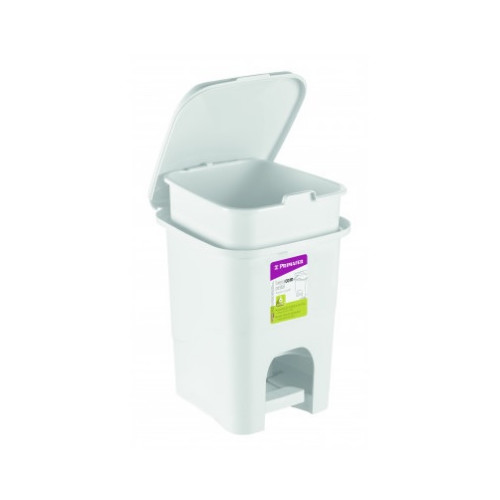 Lixeira Primafer C/pedal Pvc 6l Branco Pr1016-2