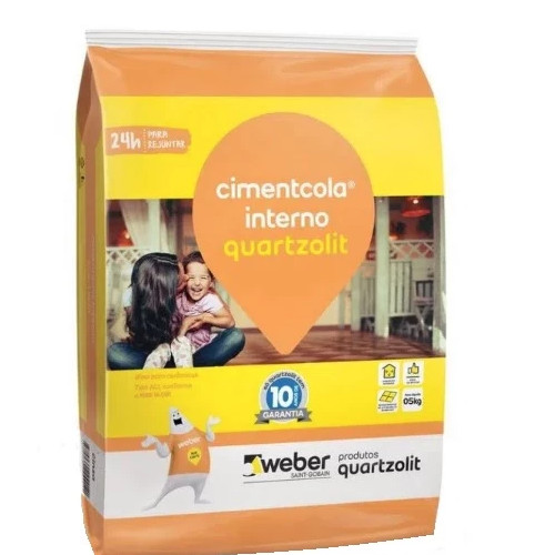 Cimento Cola Interno Aci 5kg Quartzolit Cinza