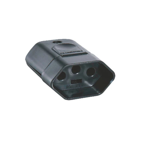 Pino 3p Femea 20a 250v Normatizado Reto Tramontina 57403/155 Preto