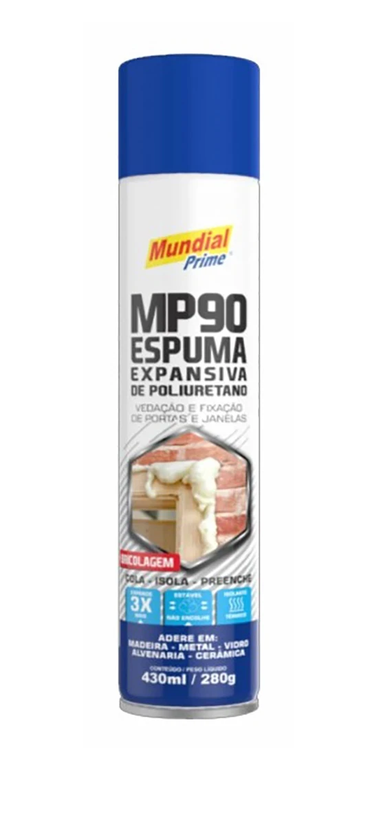 Espuma Poliuretano 430ml/280g Mundial Prime