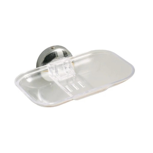 Saboneteira Parede Retangular Plast 3023 Jackwal Cromado/incolor