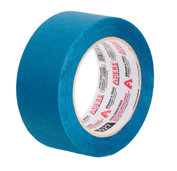 Fita Crepe Adere P/pintura Imobiliaria Azul 48mm X 50m Ref 527/s