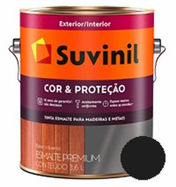 Suvinil Esm Sint Alto Brilho 3.6l Preto