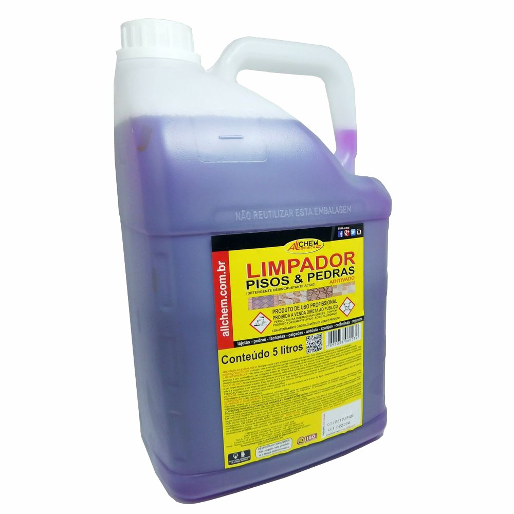 Limpador para Pisos e Pedras Aditivado Allchem 5l Rosa