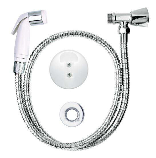 Ducha Higienica C/reg Gatilho Flex Inox 2425 Jackwal Branco