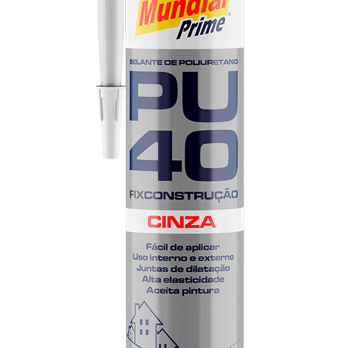 Selante Elastomerico Pu 40 400g Mundial Prime Cinza