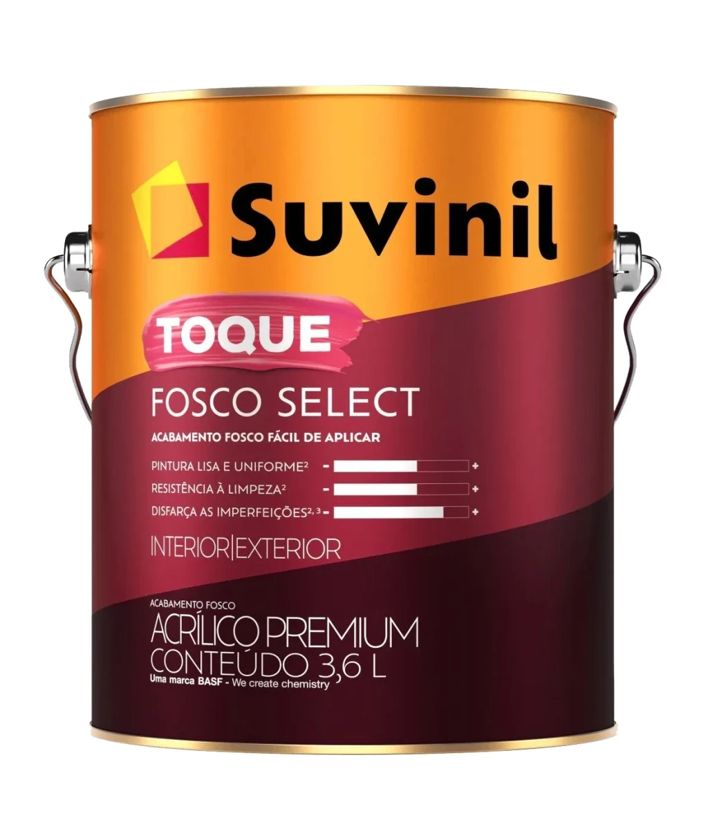 Suvinil Acrilico Premium Toque Fosco Select Branco Neve 3.6l