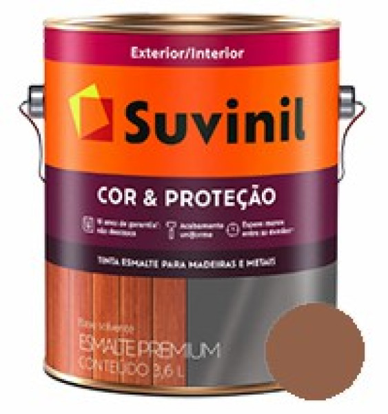 Suvinil Esm Sint Alto Brilho 3.6l Marrom Conhaque