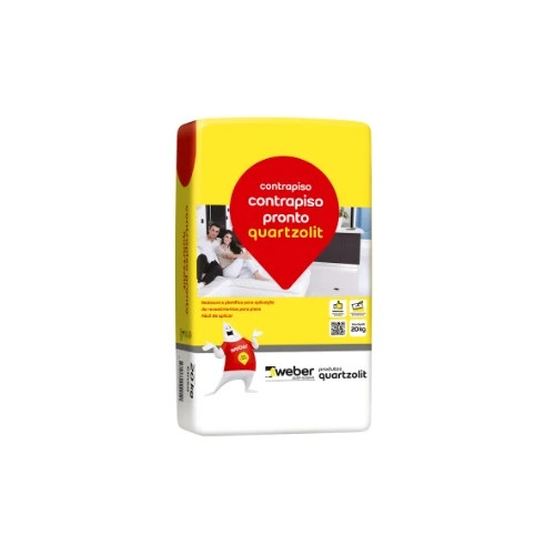 Argamassa Contrapiso Pronto 20kg Quartzolit Cinza