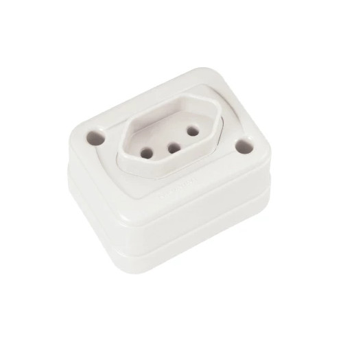 Tomada Sobrepor 3p 10a Normatizado Tramontina 57400/048 Branco