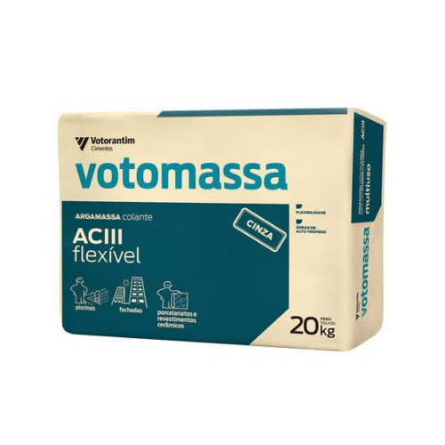 Cimento Cola Maxi Cola Int/ext Aciii 20kg Votomassa Cinza