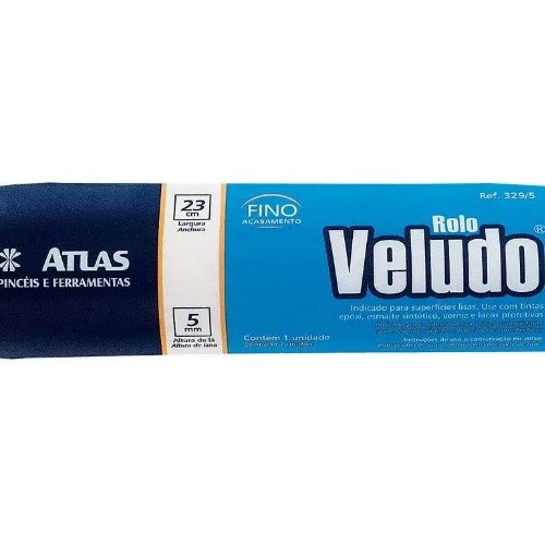 Rolo Atlas La Veludo Aplicacao Sinteco 23cm 329/5