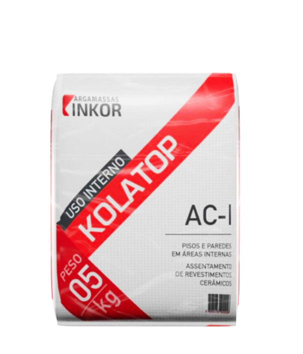 Cimento Cola Aci Interno Kolatop 05kg Inkor Cinza