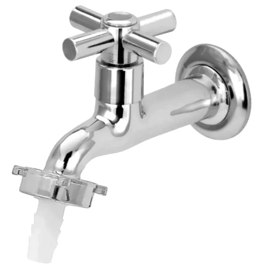 Torneira Jardim 1/2 e 3/4 1130 C31 Agata Curtac/bico Ved Cromado Fort