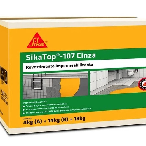 Sika Top 107 Cinza 18kg Caixa 427869
