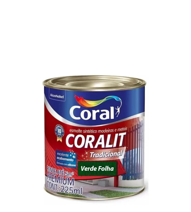 Coral Esm Sint Alto Brilho 225ml Verde Folha