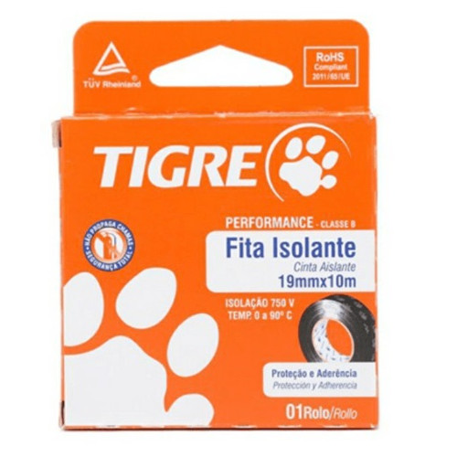Tigre Fita Isolante Anti-chama 19mmx10m