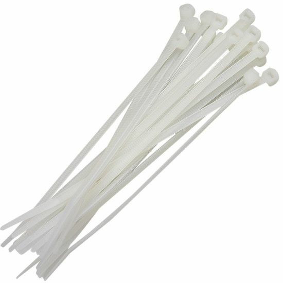 Abracadeira Lacre Nylon 200x7.6mm Branca C/50 Pc Fertak