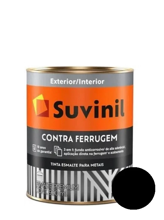Suvinil Esm Sint Contra Ferrugem Brilhante 900ml Preto