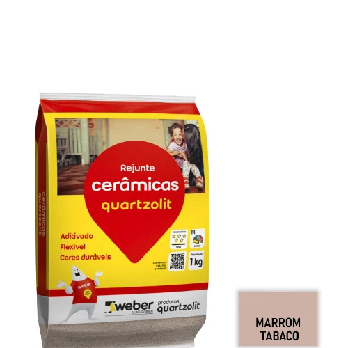 Rejunte Flexivel 1kg Quartzolit Marrom Tabaco