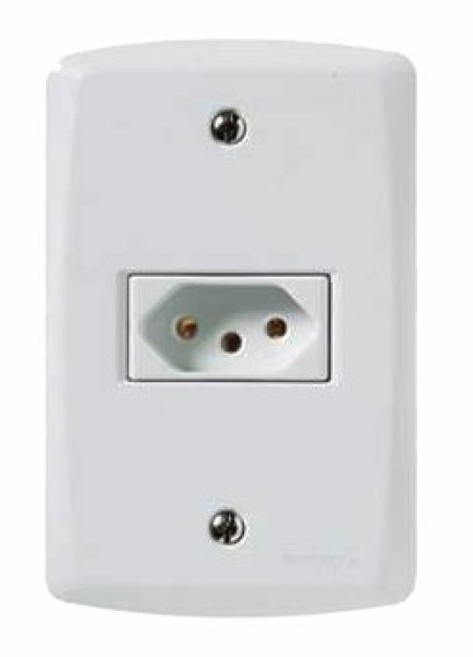 Tomada Lux2 2p 10a Normatizado Tramontina 57145 Branco