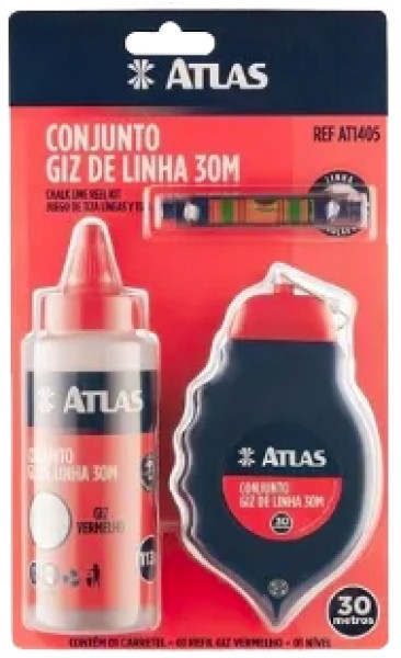 Kit Linha de 30cm Giz em Po Vermelho At1405