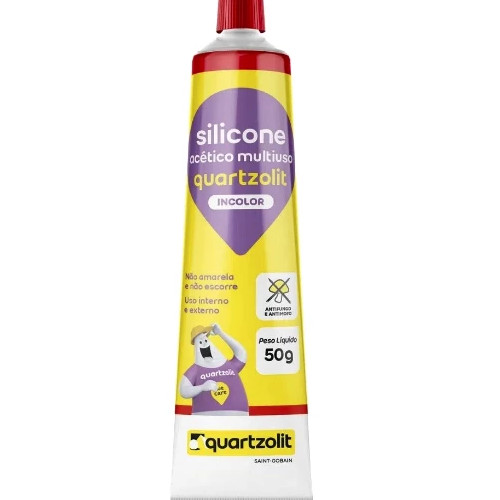 Silicone Acetico 50g Bisnaga Quartzolit