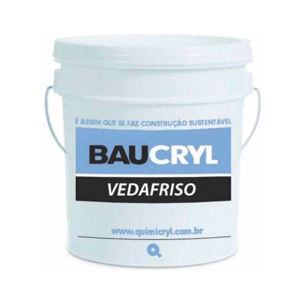 Sika - Emulsão Acrílica - Baucryl Vedafriso Branco - Impermeabilizante - para Juntas, Frisos, Fissuras, Molduras - Durável - Balde 12 Kg