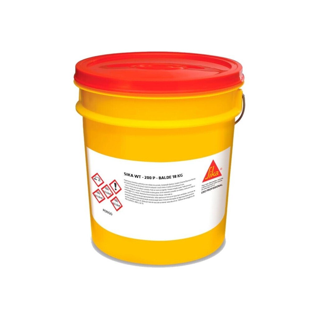 Sika - Aditivo em Pó - Sika Wt-200 P Cinza - Vedação - Concreto - Autosselagem - Saco 18kg