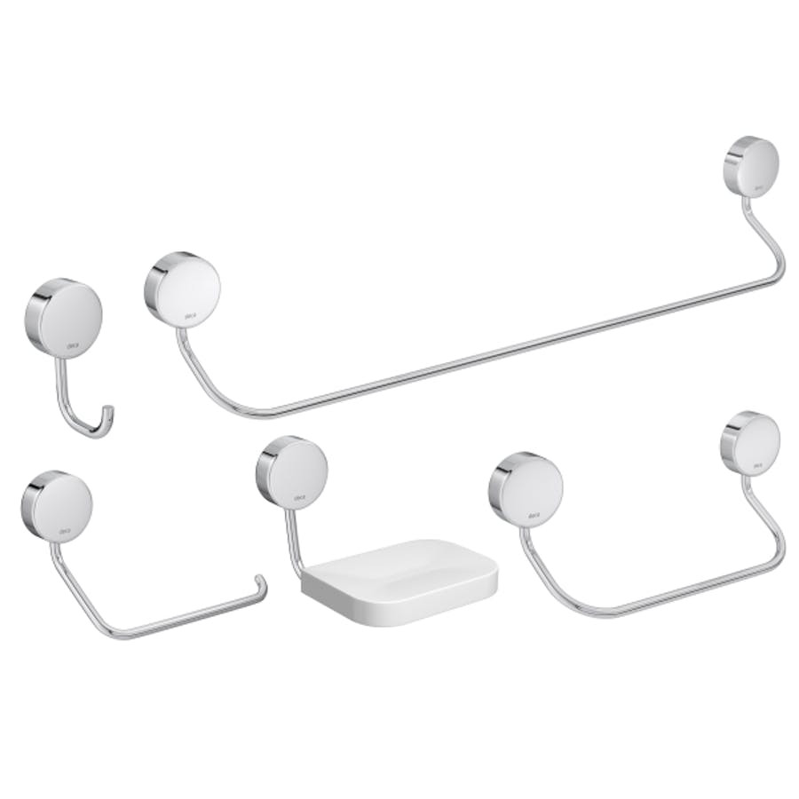 Kit de Acessórios Net com 5 Peças Cromado