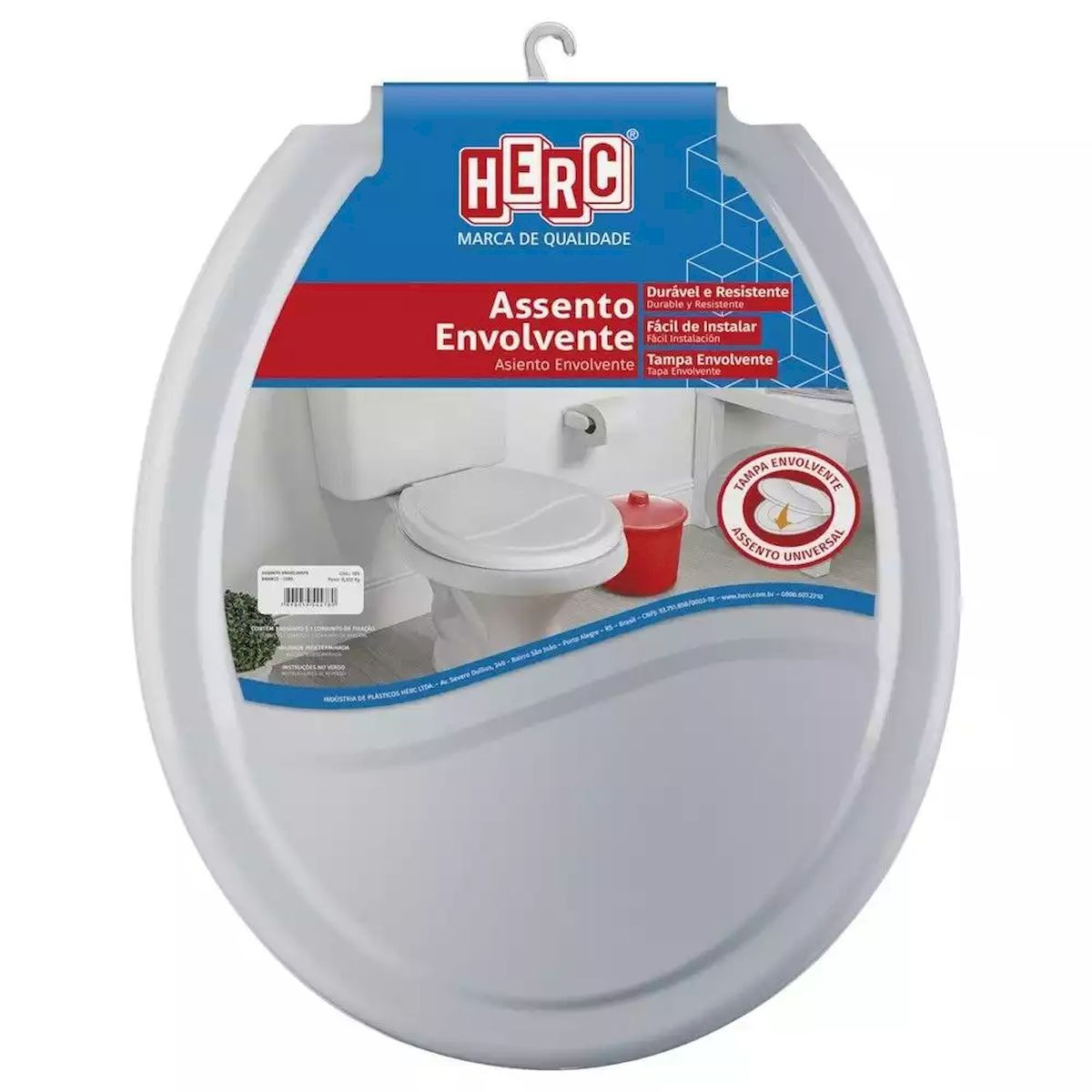 Assento Sanitário Envolvente Cinza - Herc