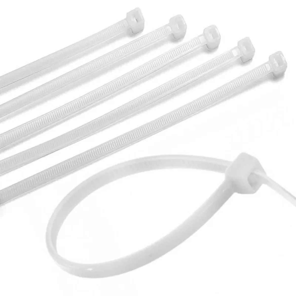 Abraçadeira Nylon 100x2.5mm Transparente 100 Peças