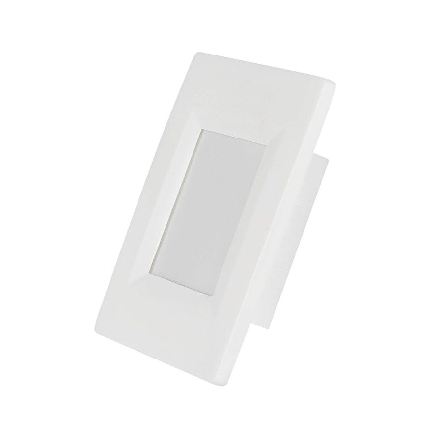 Luminária Embutir Parede Led 2w Bivolt 3000k 120x80x23mm Branco - Blumenau