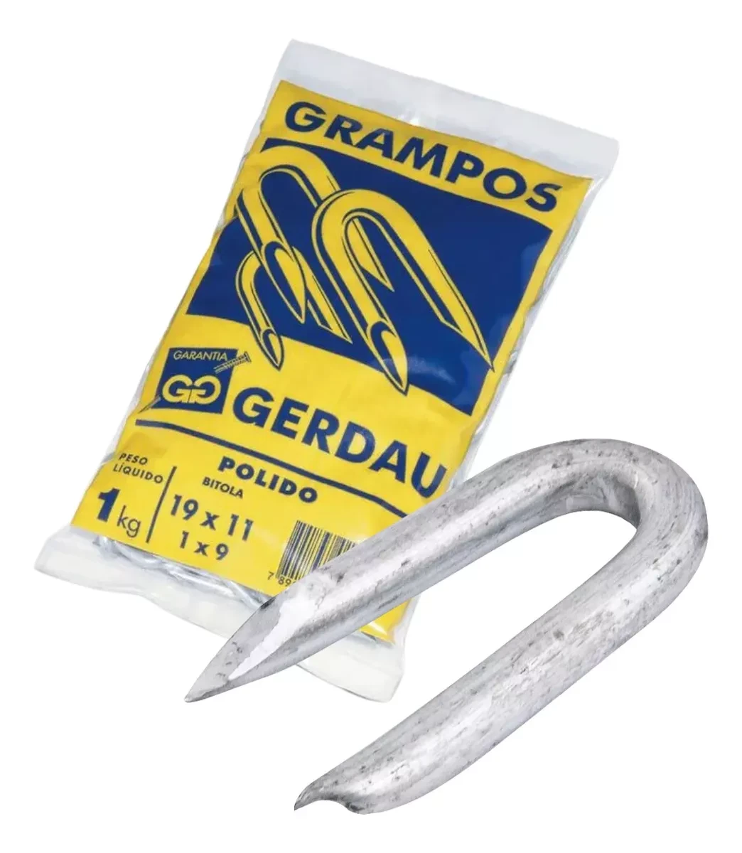Grampo Cerca 1x9 Polido 1kg - Gerdau