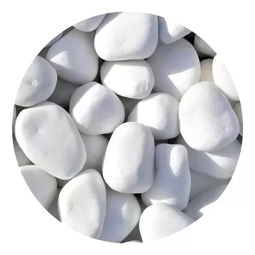 Pedra Decorativa Seixos Dolomita Branca N°2 - 20kg