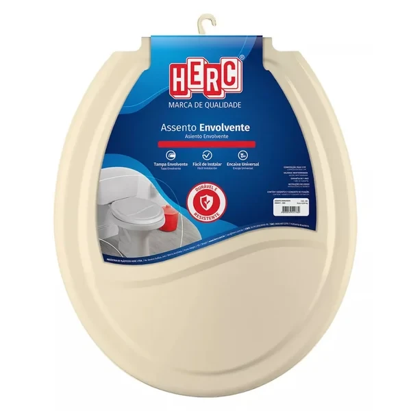Assento Sanitário Convencional Envolvente Bege - Herc