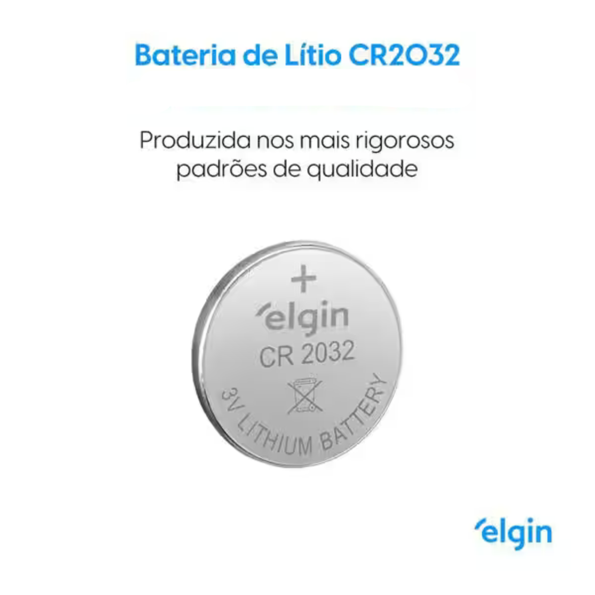 Bateria Lítio 2032 - Elgin
