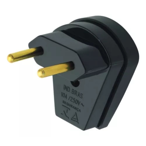 Fame Plug Macho Cabo 2p 10a Preto 1461