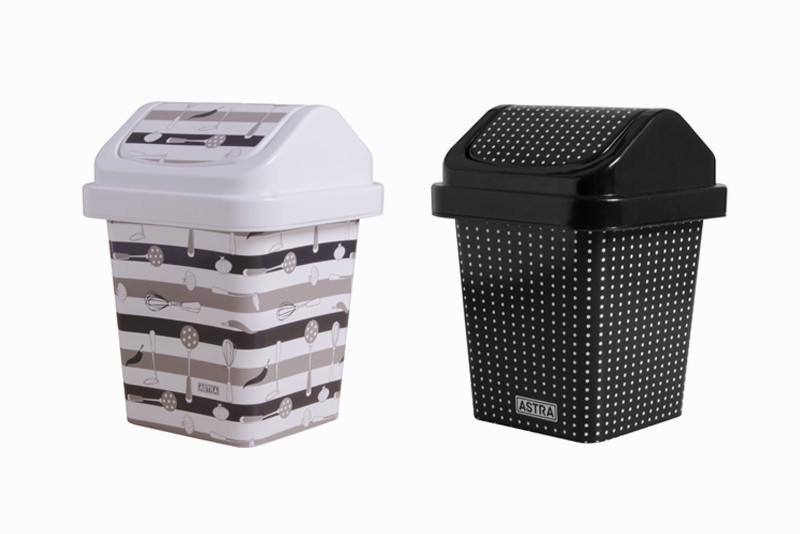 Lixeira Quadrada Decorada Basc 3,2 Lt Astra