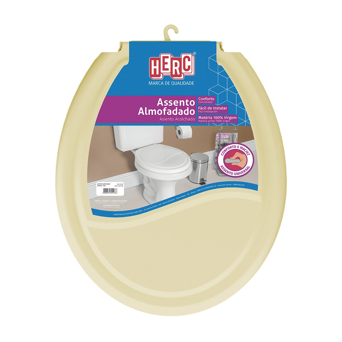 Assento Comum Oval Herc Bege