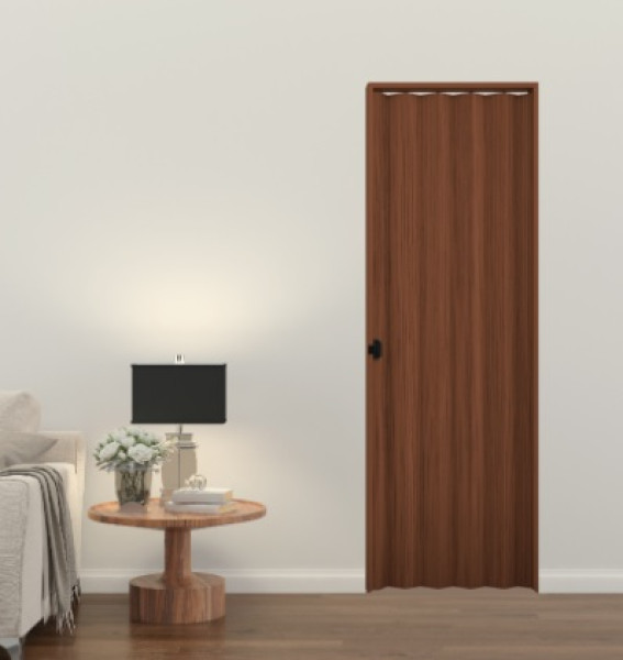Porta Pvc Sanfonada 60cm Mogno Plasbil