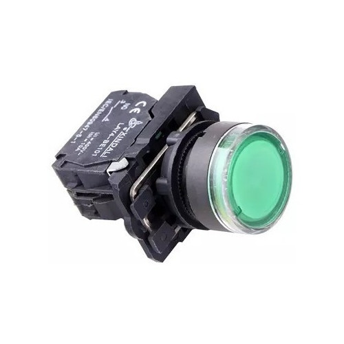Botao de Impulso Plastico Verde 1na