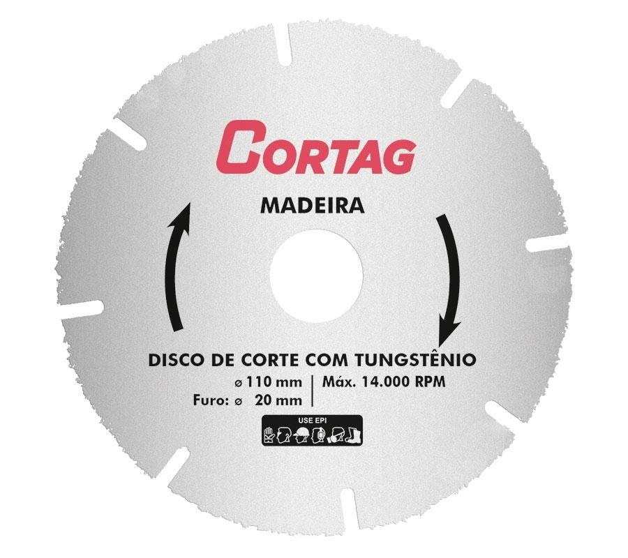 Disco de Corte com Tungstênio 110mm - Cortag