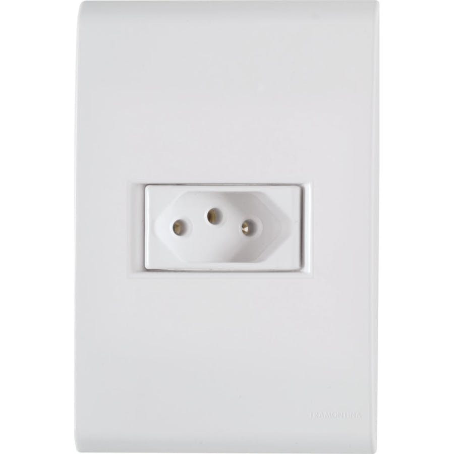 Conjunto 4x2 2p+t Liz 10a 250v Branco - Tramontina