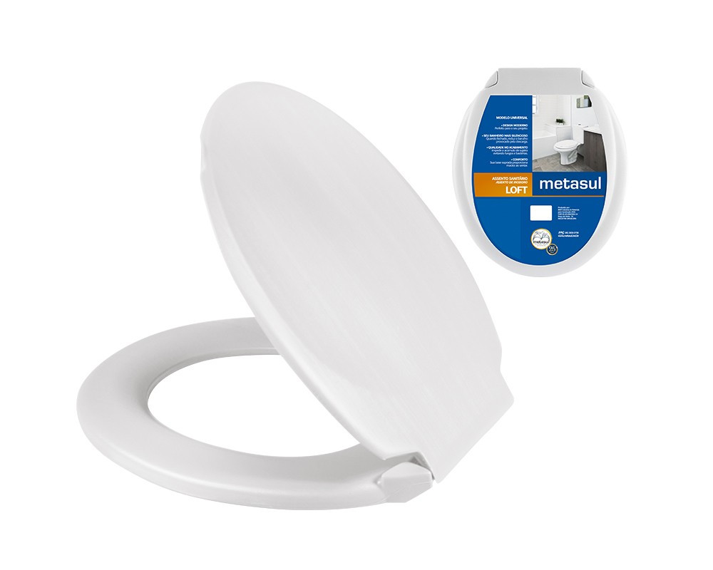 Assento Comum Oval Metasul Branco Loft