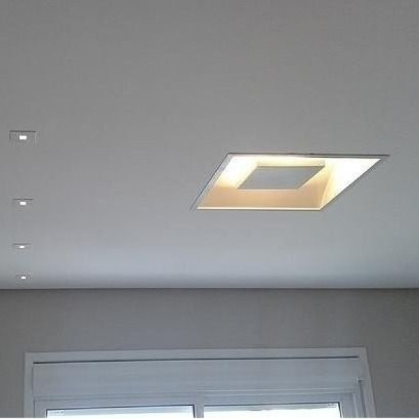 Painel Eclipse Embutir Quad 38cm Bco Text (p/ 3 Lamp E27) 2041/38 It