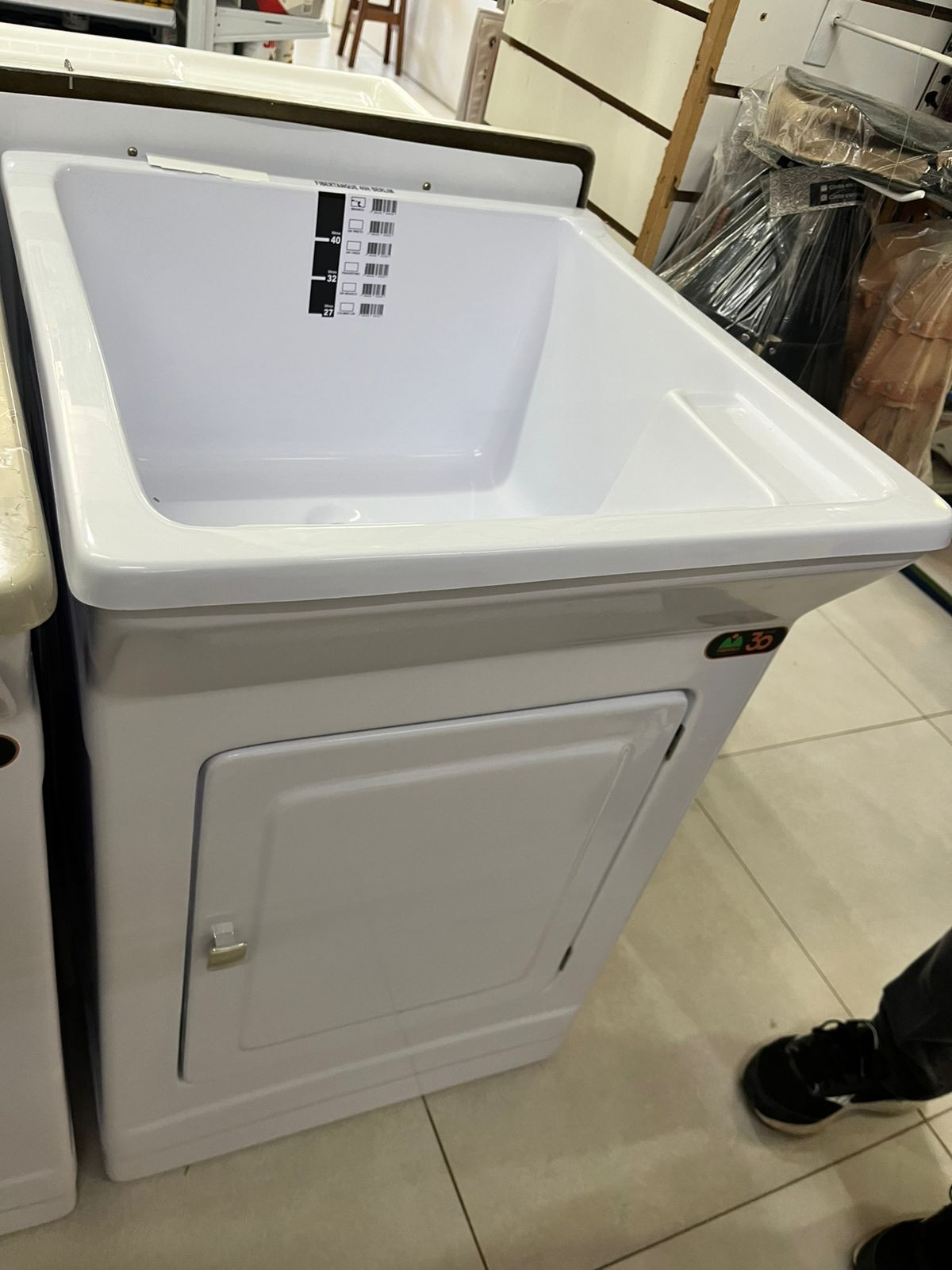 Tanque 40lt Branco Fiberblu